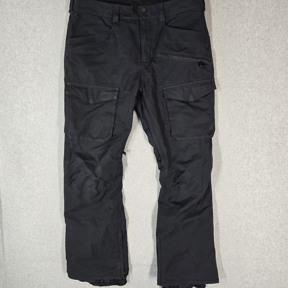 Burton Men Pants L Black Cargo Pockets Nylon Living Lining Snow Tactical Pants
